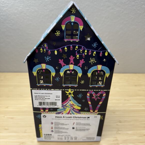 HAVE A LUSH CHRISTMAS TIN HOUSE. 10.5" (tin only) 2024 - Picture 3 of 4